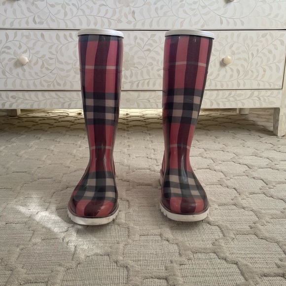 Burberry Rainboots, size 38, red check - Picture 3 of 7